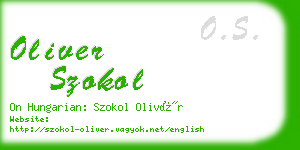 oliver szokol business card